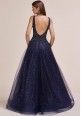 ROMANTIC VESPERTINE BEADED V-NECKLINE A-LINE GOWN